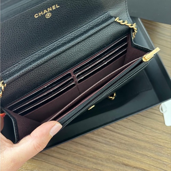 Chanel Black Quilted Leather Wallet on Chain - Picture 12 of 12